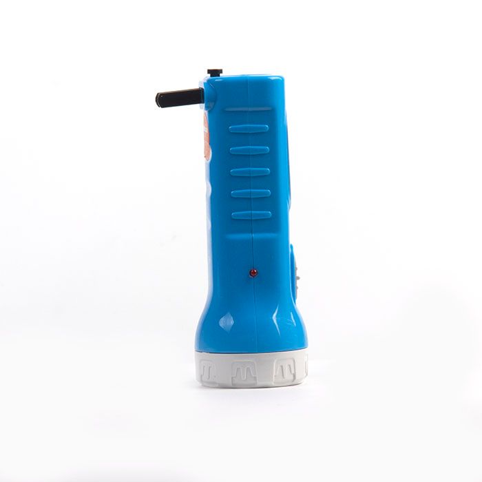 Blue charging mini flashlight with direct plug-in charging and side light details Picture