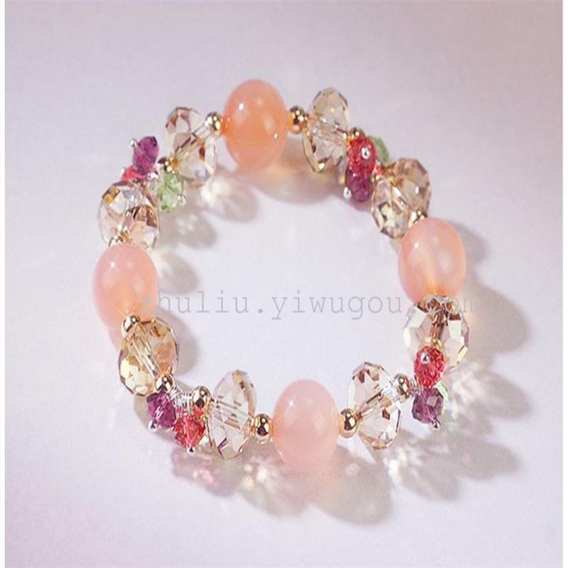 Agate bracelet and string, Korean-style fashionable accessory for women, birthday gift detail image 3
