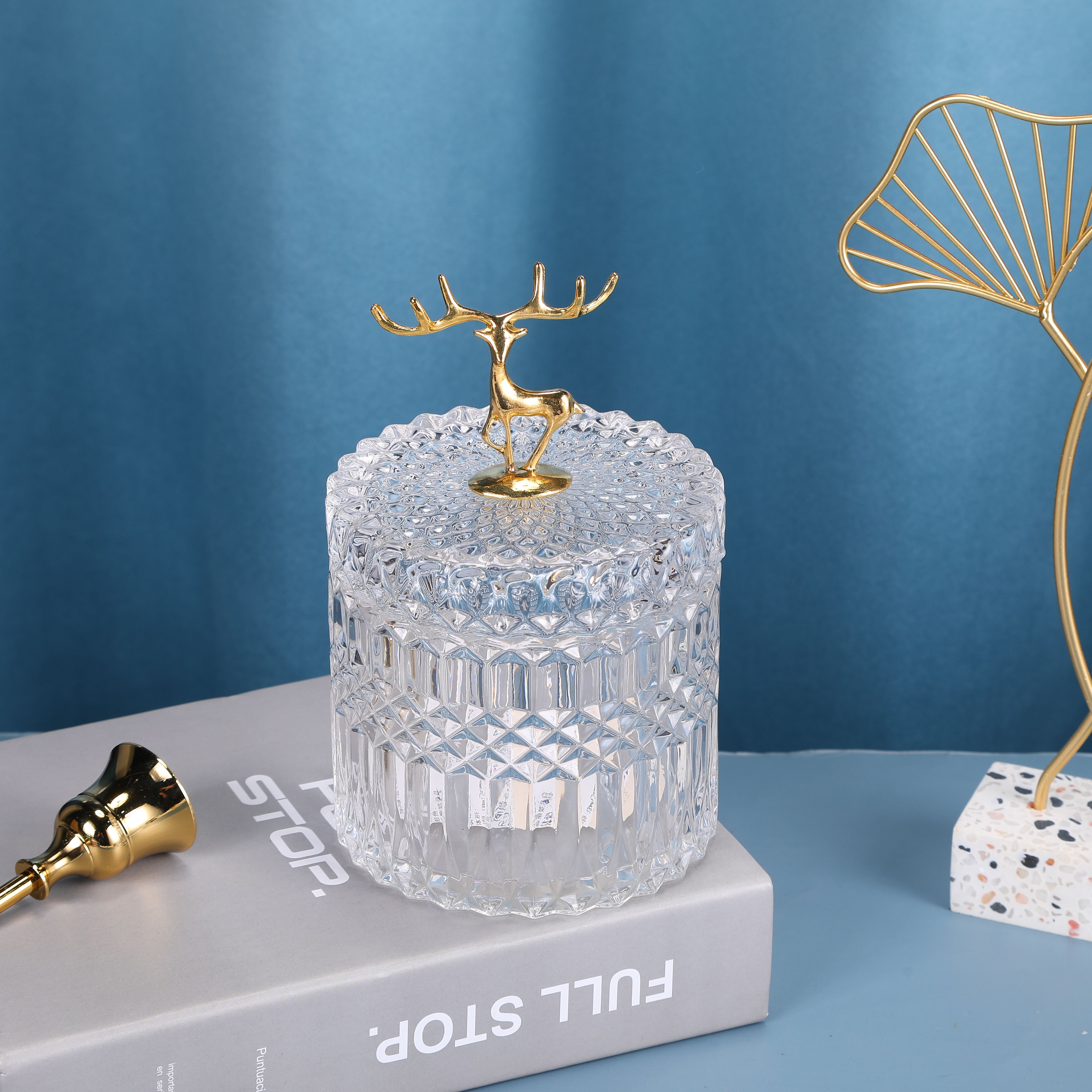 Cross-border fruit jar Fashion elegant home decoration candle holder glass candle cup candle holder container