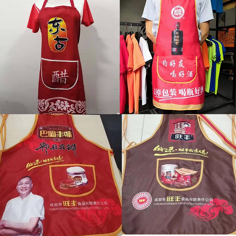 日式棉麻家用厨房围裙防油成人做饭罩衣工作服咖啡店服文艺围裙详情4