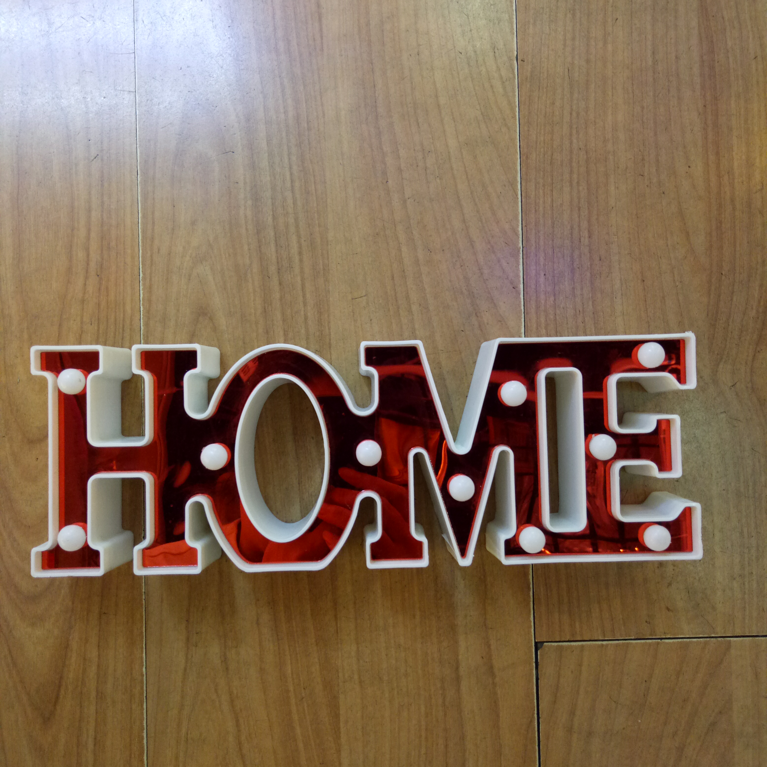 home 连体小贴红字母灯039