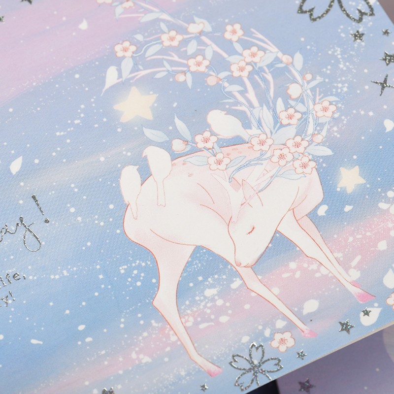 高端唯美ins风烫金贺卡折叠贺卡硫酸纸信封05详情图2