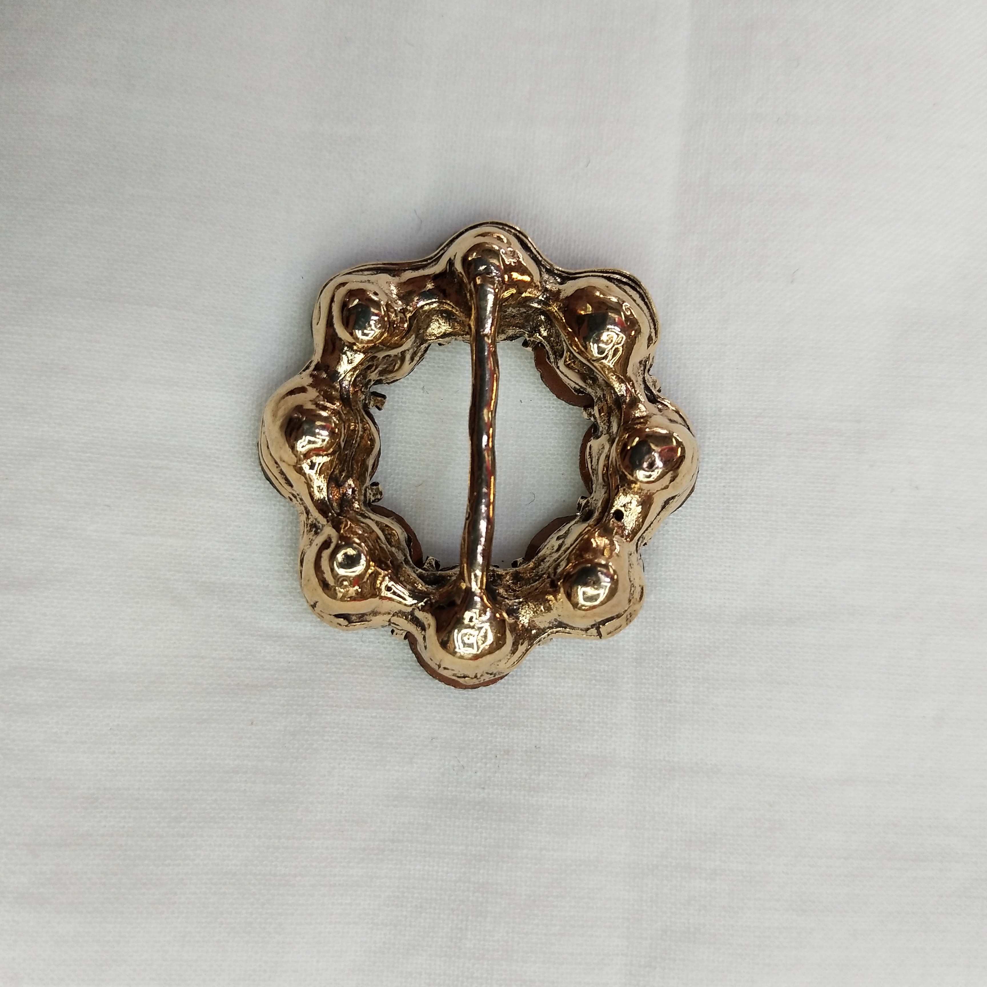 DIY handcrafted jewelry accessories: Alloy, simple single heart rhinestone button, round decorative earrings (100ps/ pack) detail image 2