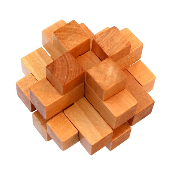 Wooden toys, educational toys, Lu Ban educational unlocking, brain-teasing decryption educational toys, classic educational Kongming lock, cross-shaped lock, educational Kongming lock detail image 1