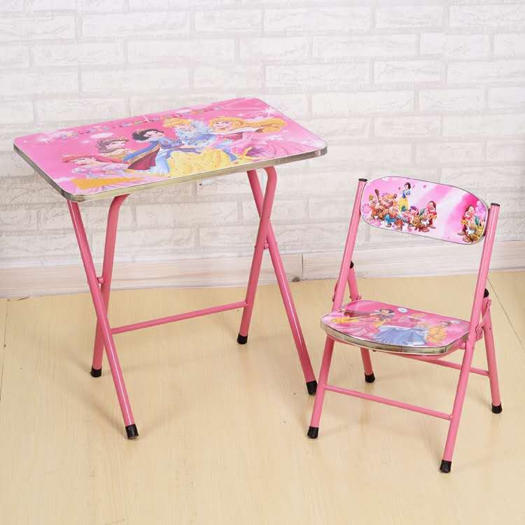 简易儿童写字桌学习桌 折叠课桌 卡通儿童桌 学生桌详情图3