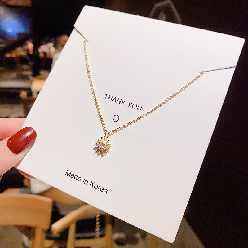 Korean bestseller pearl copper necklace, female Internet celebrity retro zircon choker sweater chain, design sense pendant wholesale 6980 details Picture