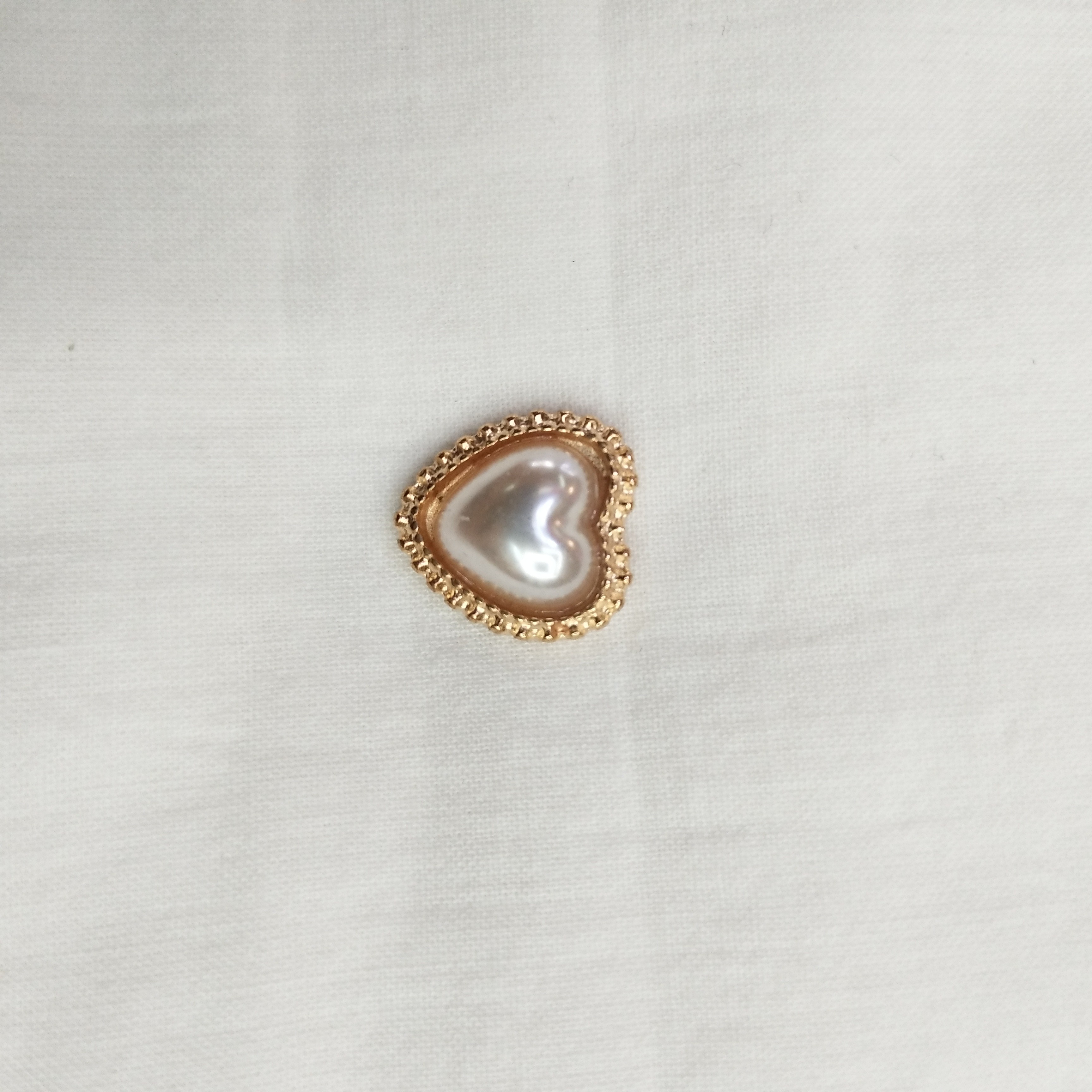 DIY handcrafted jewelry accessories: Alloy, simple single heart, flower heart, pearl accessories, decorative earrings (100ps/ pack) detail image 1