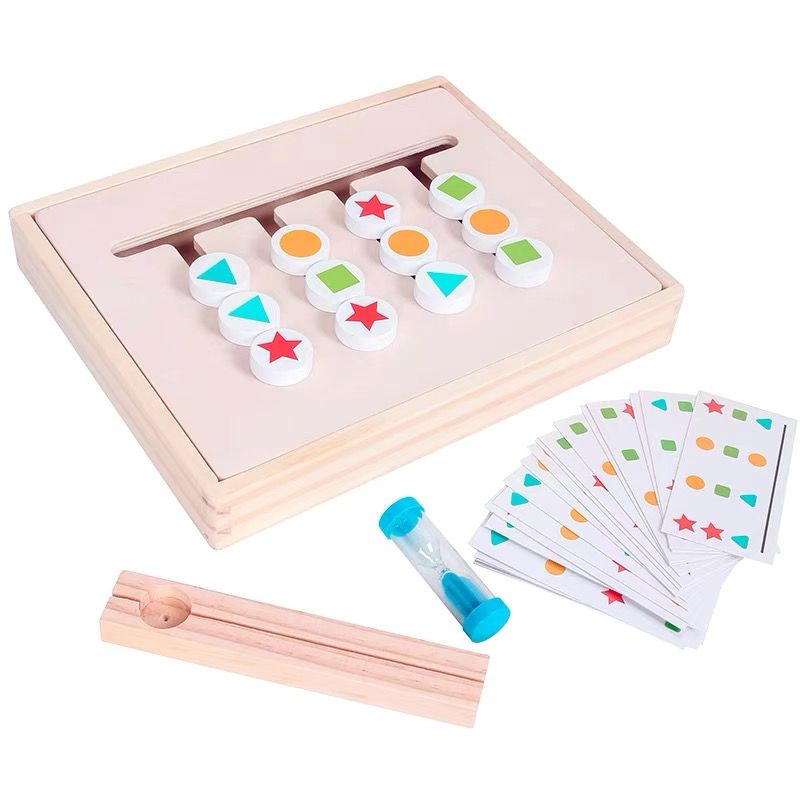 Children's brain development, intelligence enhancement, logical thinking toy, four-color puzzle game, 2-3, early education for boys and girls aged 45 Specification image