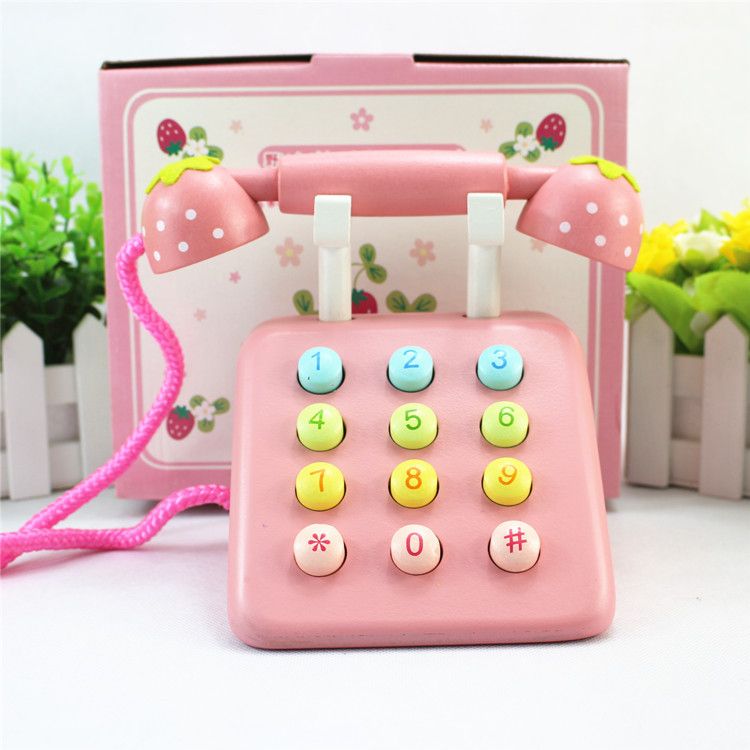 Children play every home pink simulation telephone girl toys kindergarten toys Children's Day gifts wholesale customization details Picture