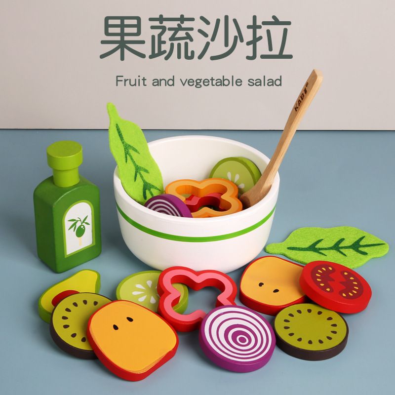 Children's educational simulation cooking kitchen role-playing toy set, 3-7-year-old girls fruit Slicing Fun Cross-border Specification image