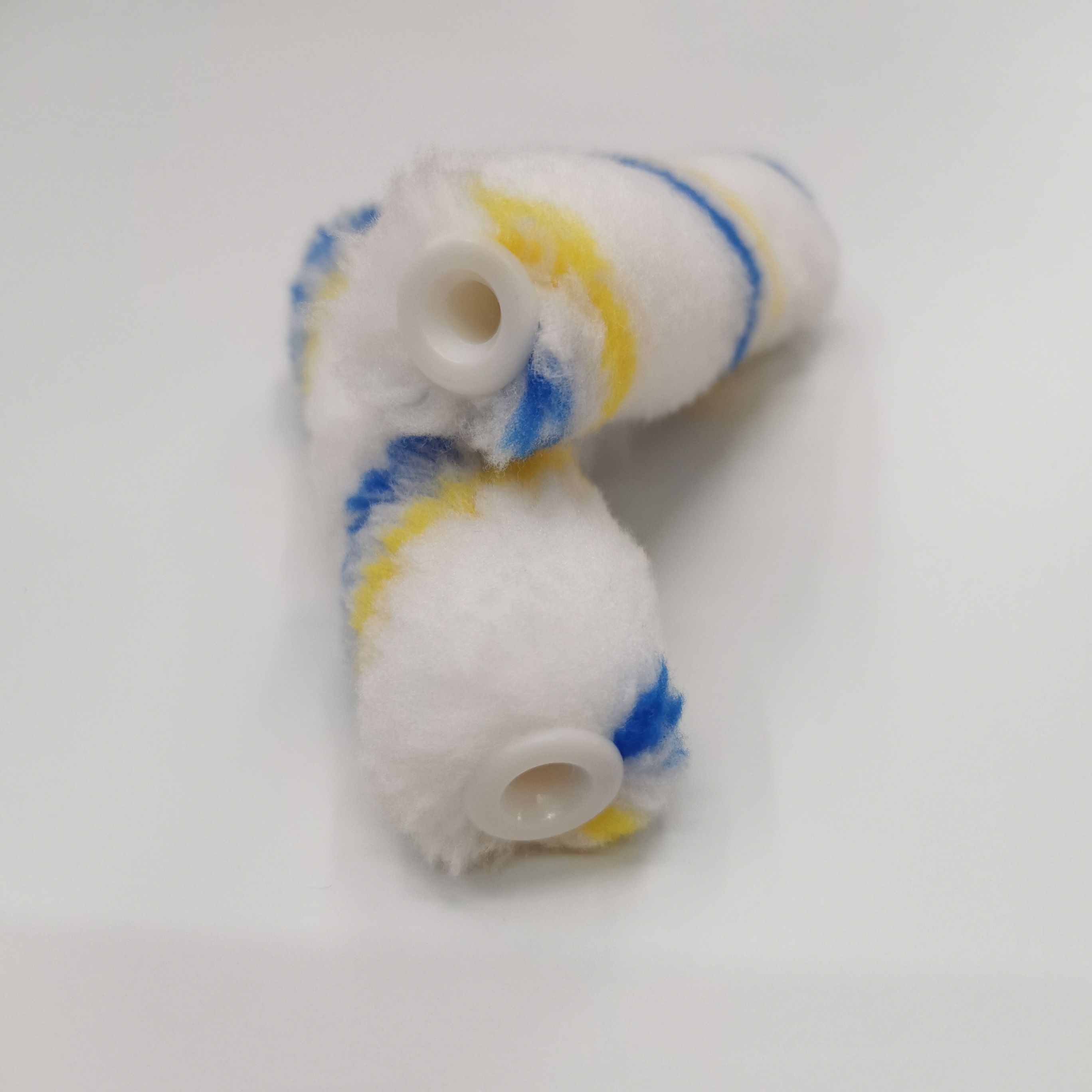 4-inch mini bristle blue and yellow roller brush, small roller brush Specification image