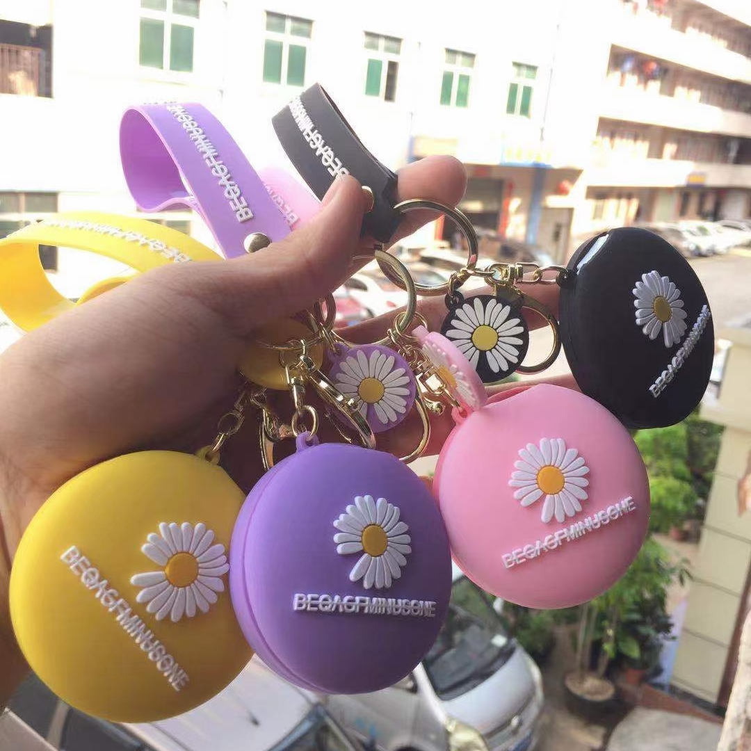 Stereoscopic silicone mirror three-piece kit keychain series mixed 1