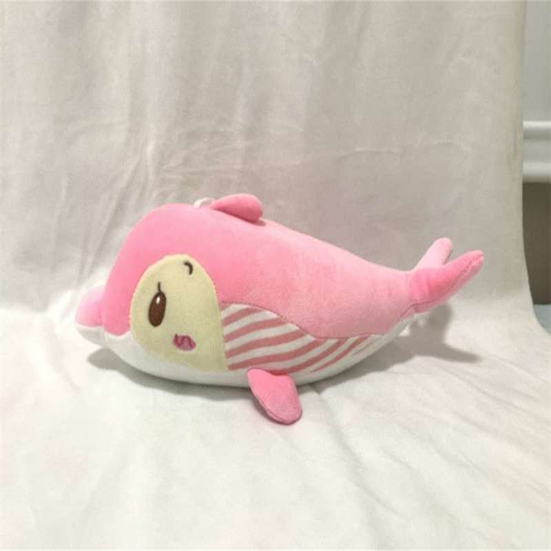 A new best-selling dolphin toy figure in pink and blue with four sides bouncing Specification image