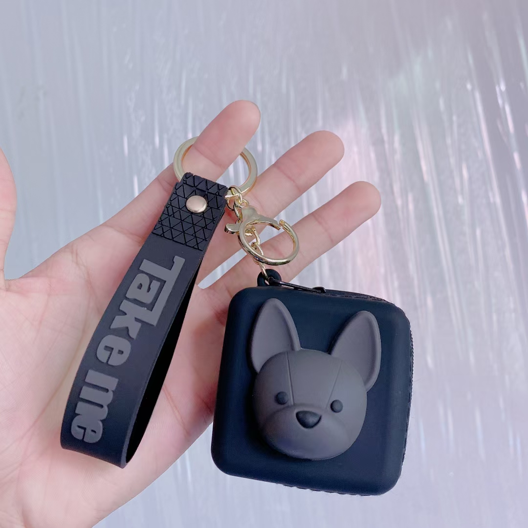 Stereoscopic silicone keychain series plus string 3