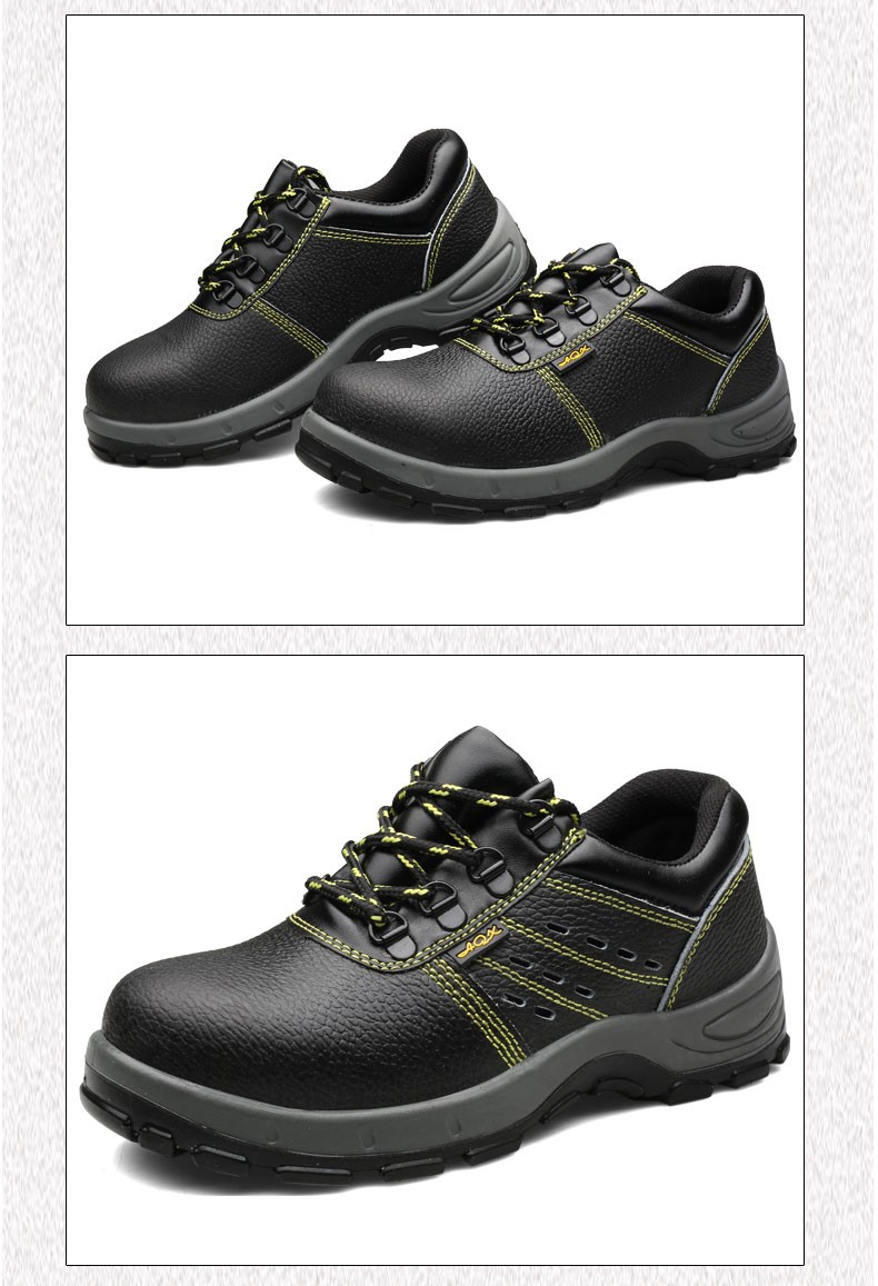 鞋钢包头防砸防刺劳保鞋真皮透气防护鞋子工作靴厨工鞋耐磨防滑详情12