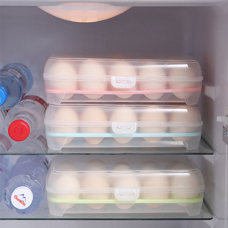 厨房15格冰箱鸡蛋盒保鲜盒塑料便携食品收纳储物盒透明蛋托盒子产品图