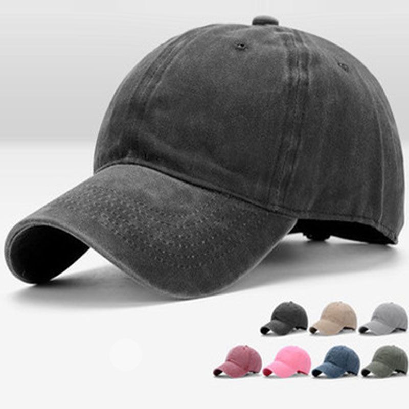 韩版软顶帽子夏季户外鸭舌帽水洗棒球帽做旧牛仔太阳帽厂家定制