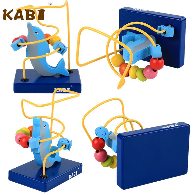 Children benefit intelligence animal mini small bead frame wooden early education baby beaded wooden bead manufacturers wholesale 0.