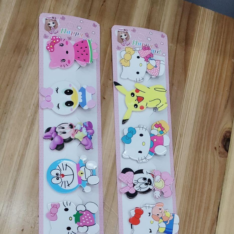 儿童饰品爆款卡通盘发发夹儿童头饰发夹BB夹十对装卡通亚克力丫夹2详情图1