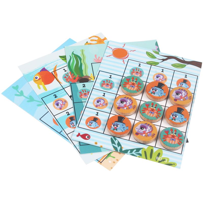 Wooden toys, educational puzzles, early education puzzles, parent-child games, logical thinking, strong fun, rich colors, educational animal logical thinking game toys Specification image