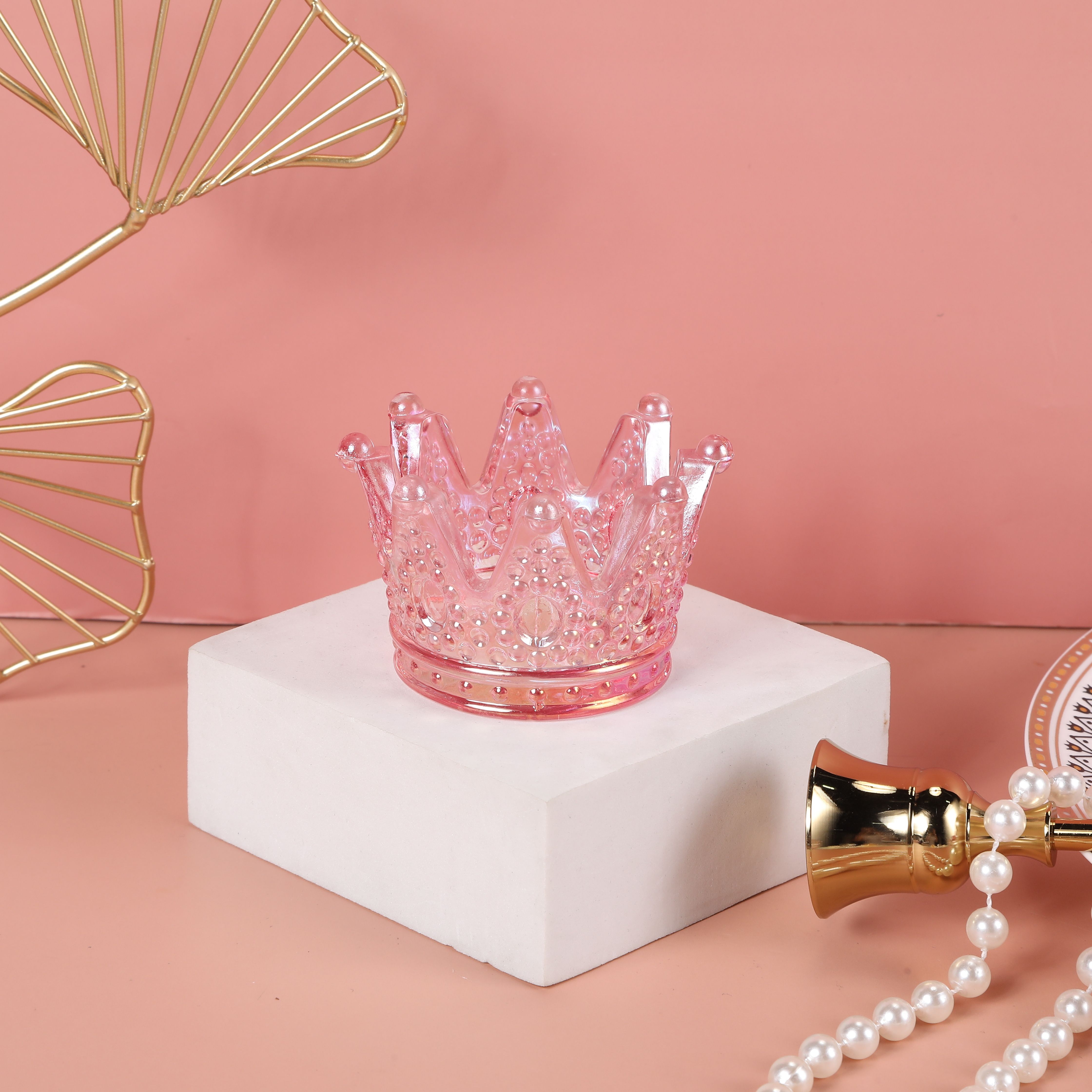 Europe and the United States new cross-border elegant home decoration candlestick glass candle cup candlestick container
