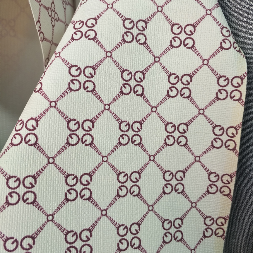 套G针织革米白