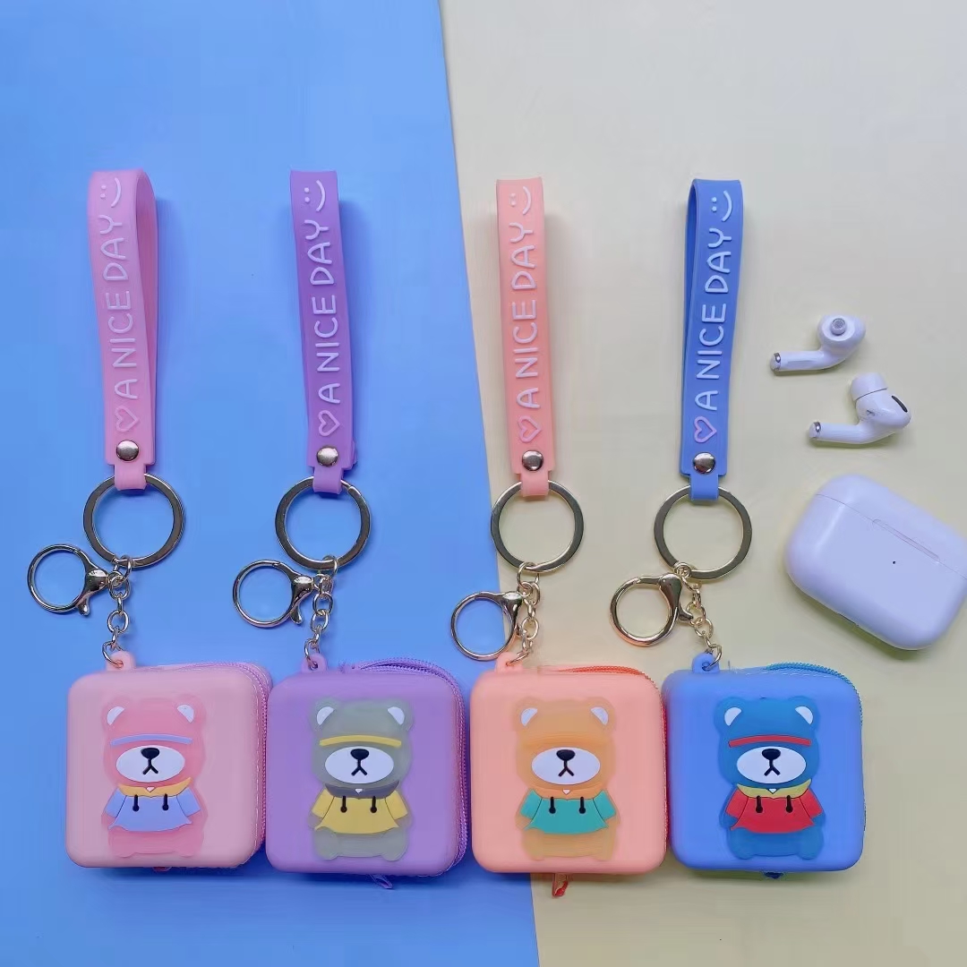 Three-dimensional silicone bag string keychain series