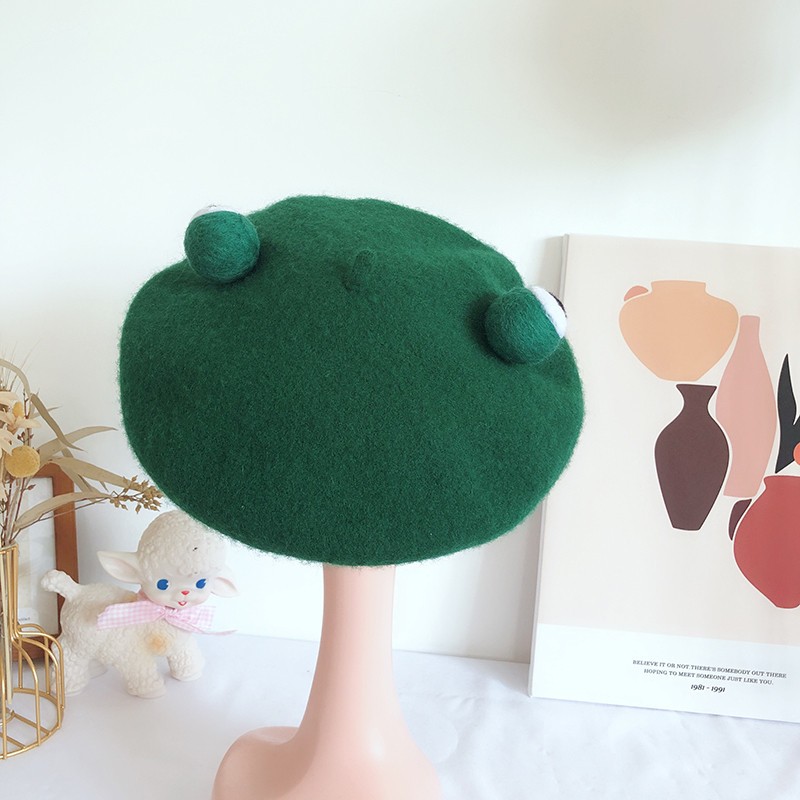 Children's cartoon frog felt fashion hat, soft-brimmed fisherman hat, cute children's hat, children's hat detail image 6