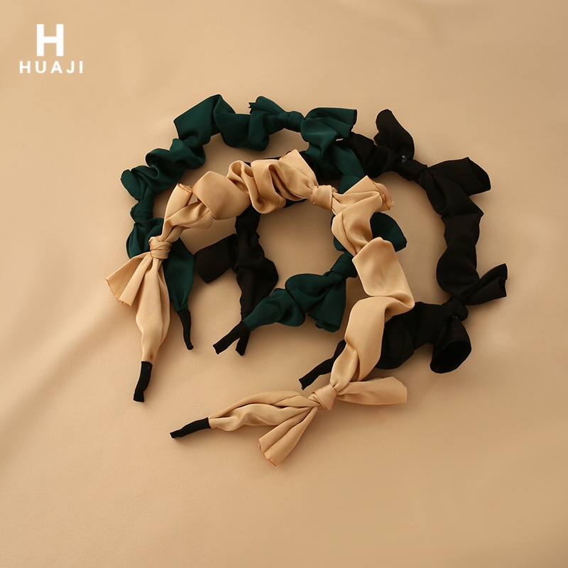 花迹黑色发卡女夏天法式气质洗脸头箍蝴蝶结头饰网红2021新款发箍