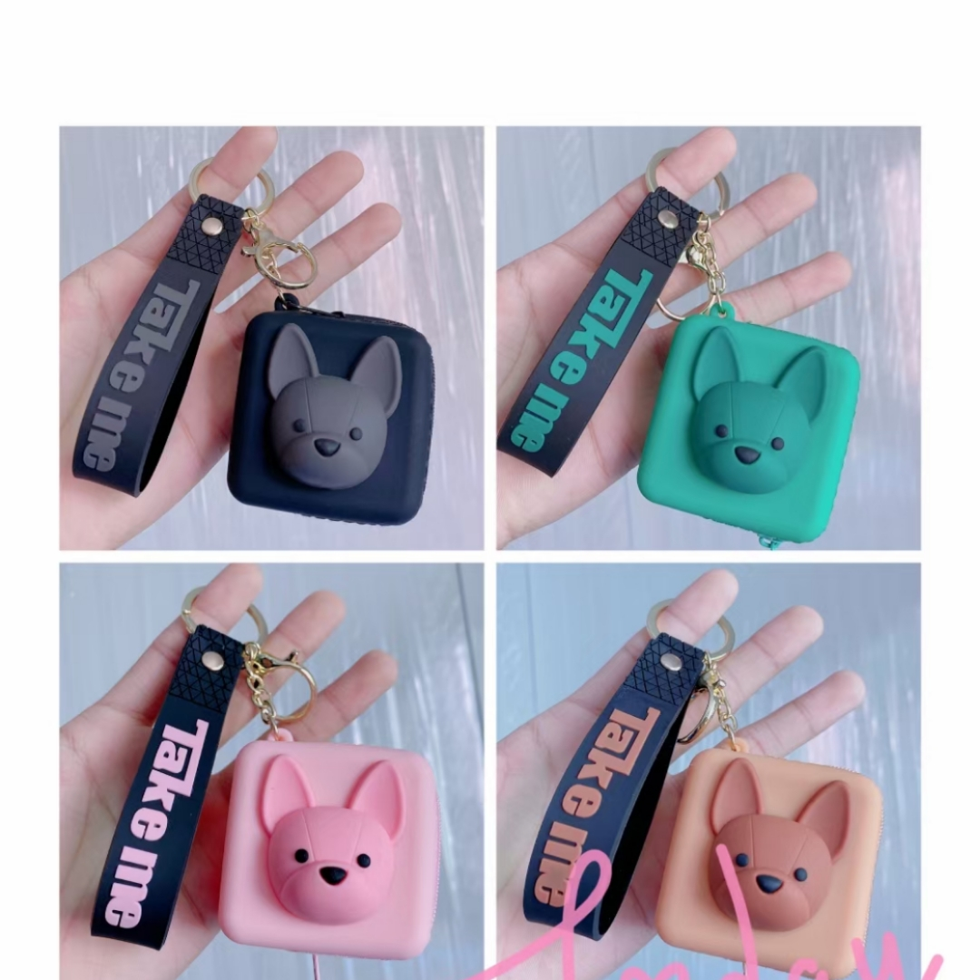 Stereoscopic silicone keychain series plus string 1