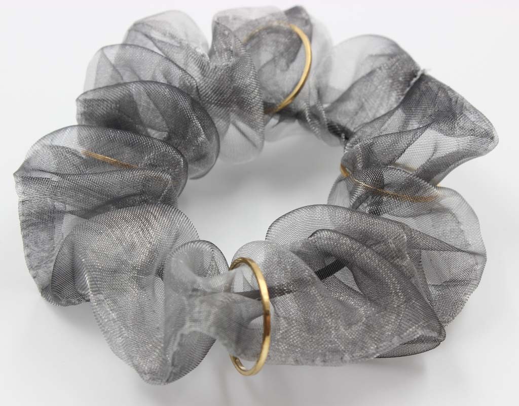 韩国ins头饰  梦幻网纱金属甜美发绳蓬蓬纱小清新大肠圈扎发皮筋详情7