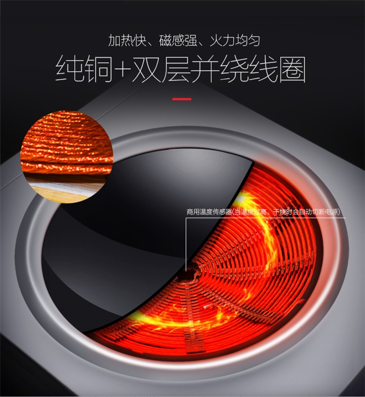 مواقد كهرومغناطيسية صغيرة مقلية ذات قدرة عالية لفرن المقلي التجاري 6000W detail image 1