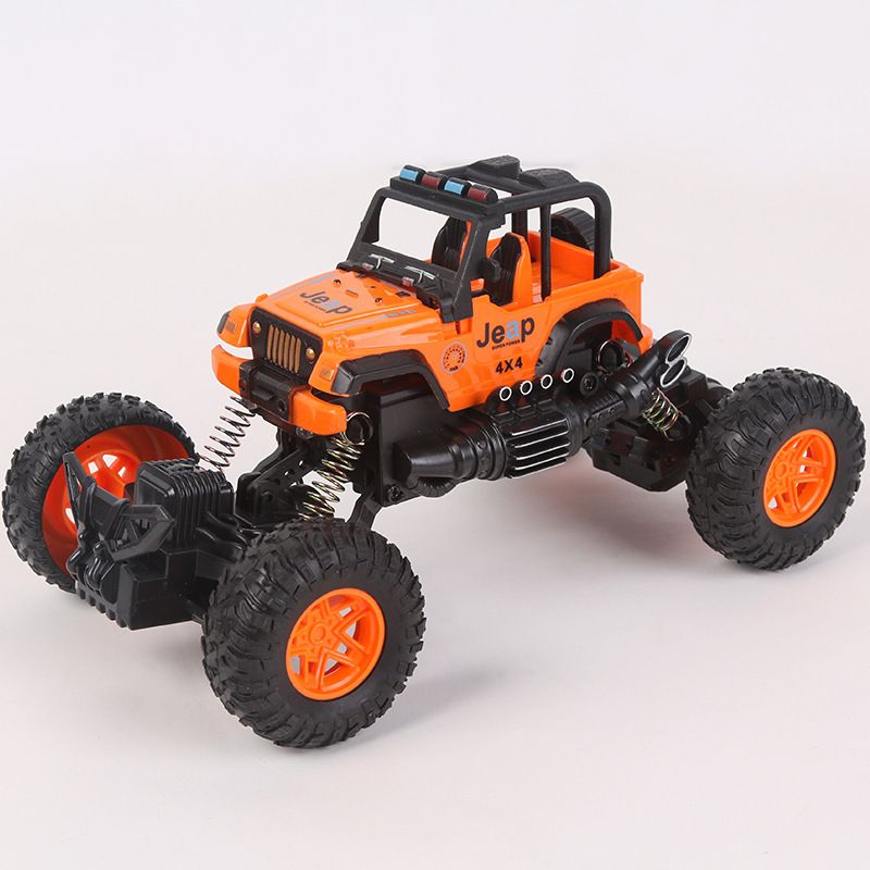 1:18四通无线遥控越野车合金大轮电动攀爬车橙色吉普车