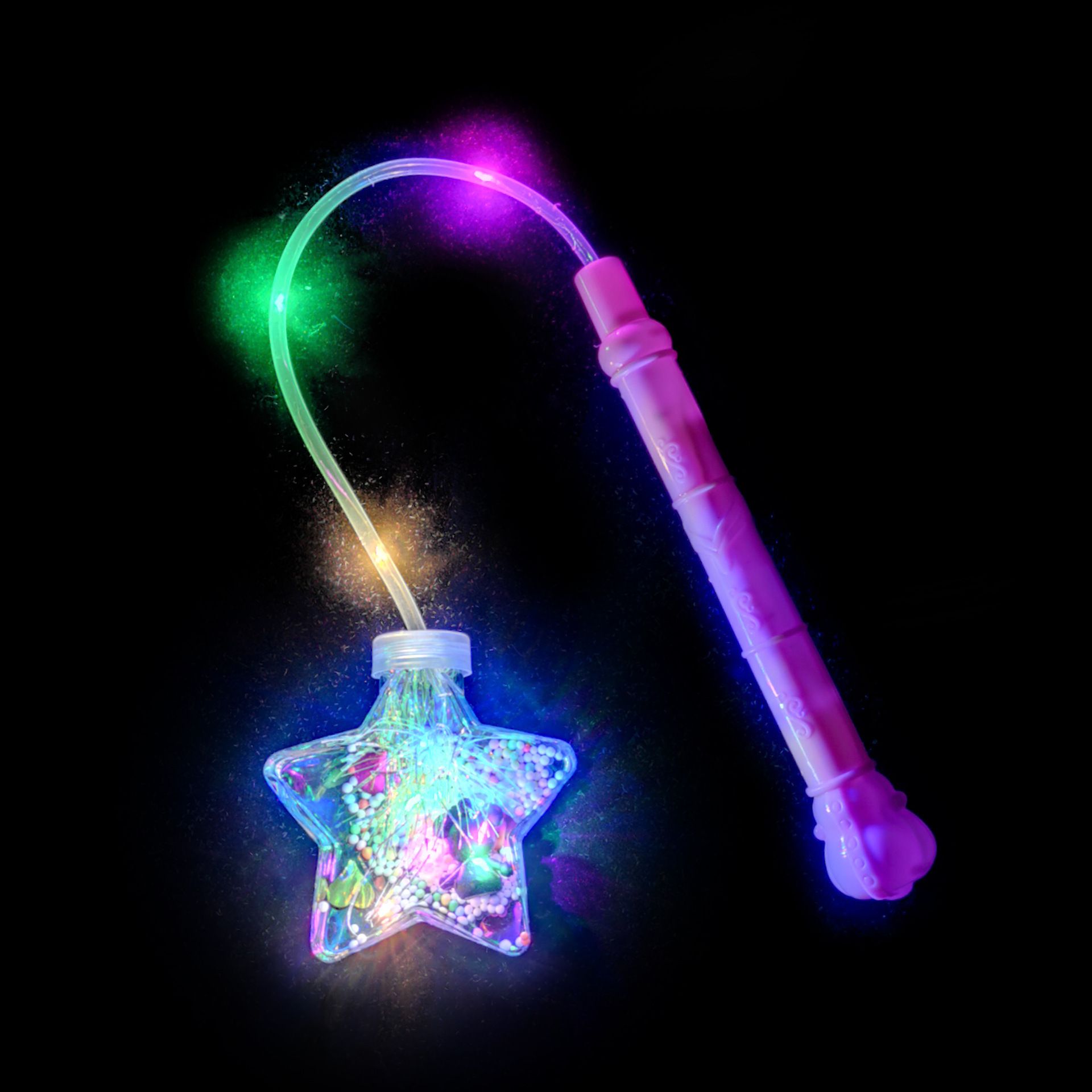 地摊货源 手提波波球手提灯笼发光灯笼圆球星星款细节图