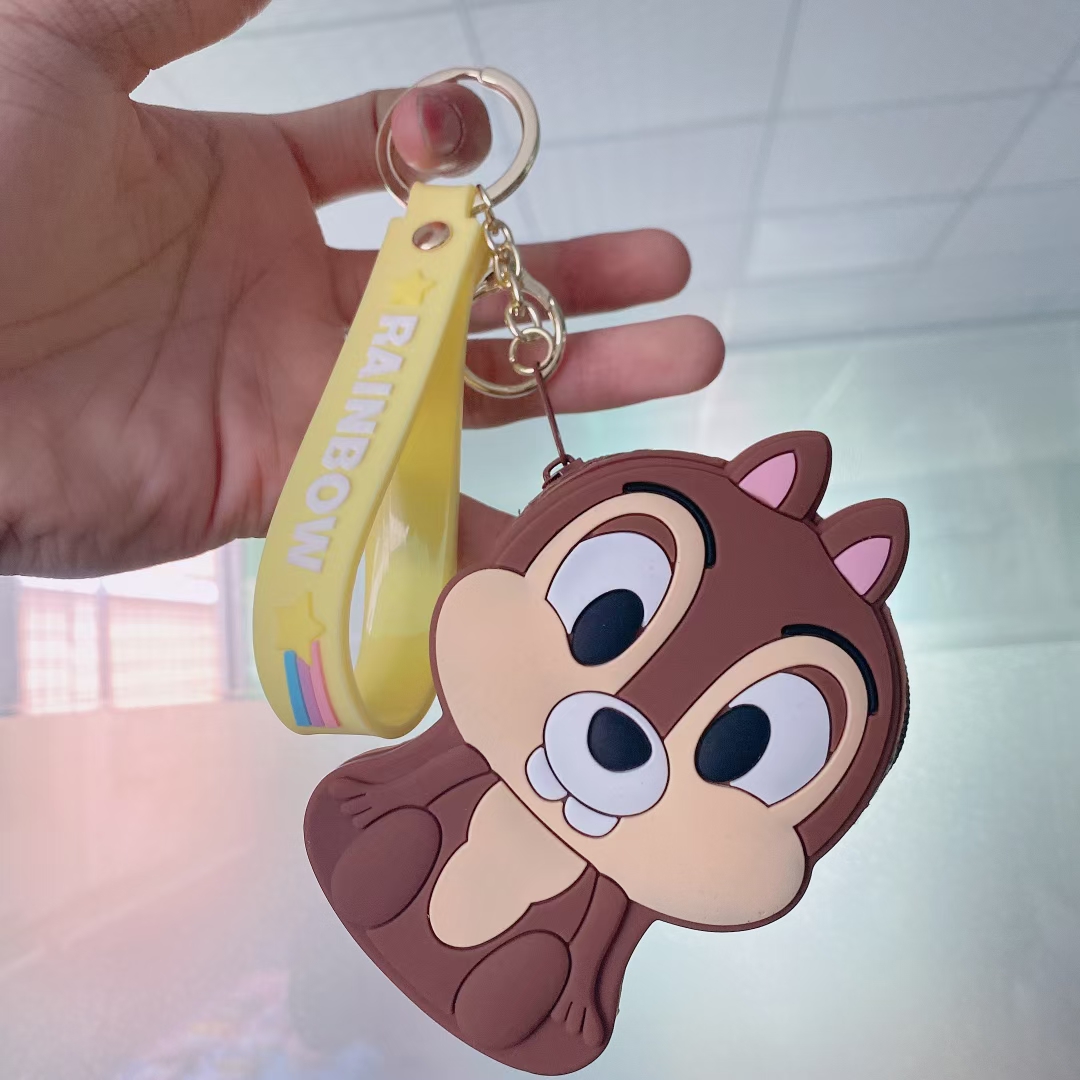 Stereo silicone keychain series plus string 13