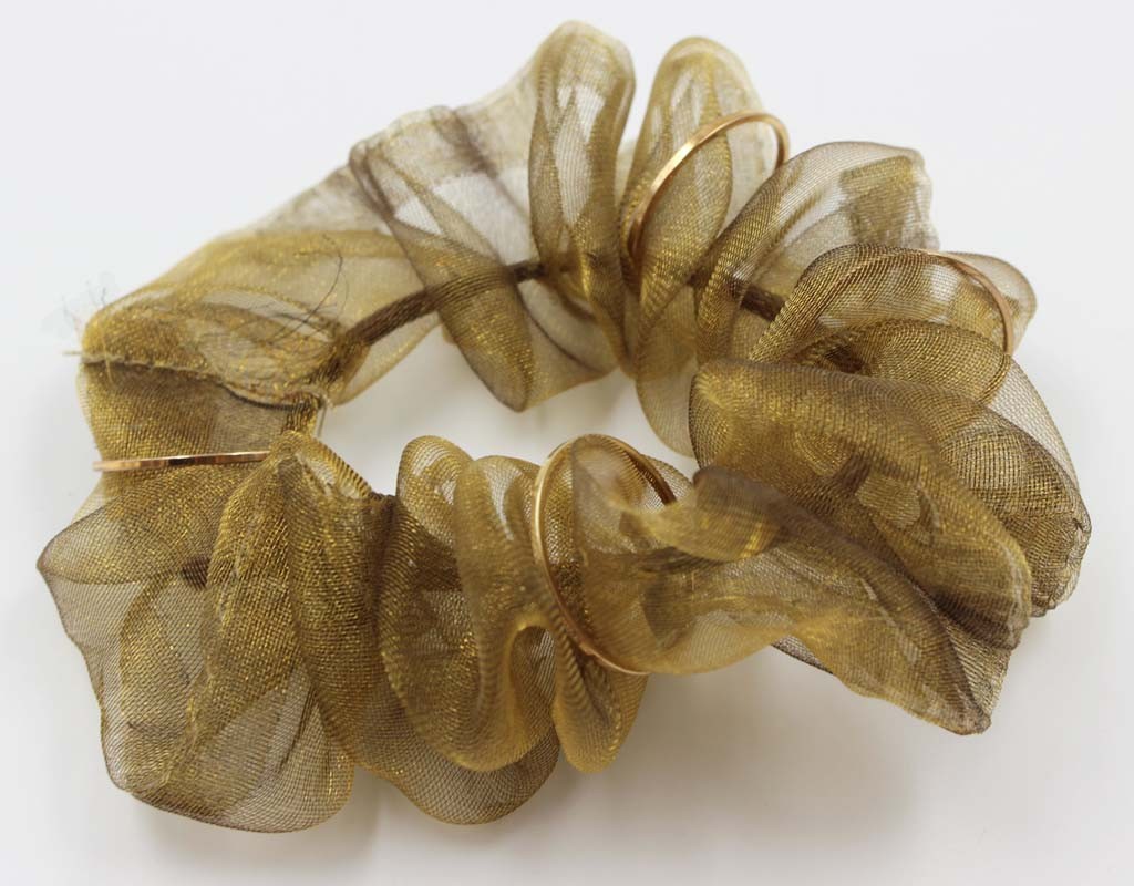 韩国ins头饰  梦幻网纱金属甜美发绳蓬蓬纱小清新大肠圈扎发皮筋详情5