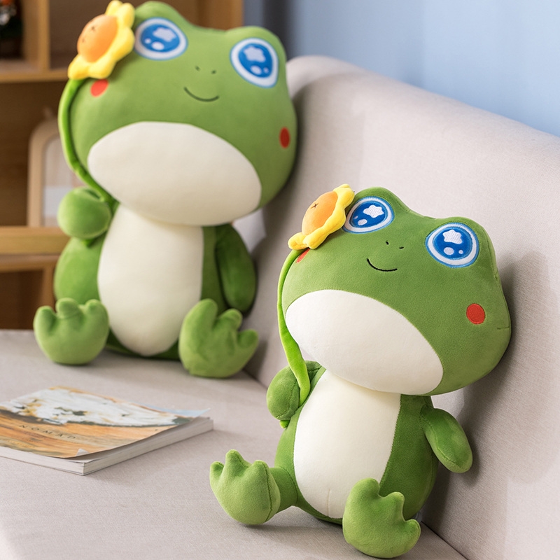 可爱超萌绿色青蛙玩偶青蛙毛绒玩具
