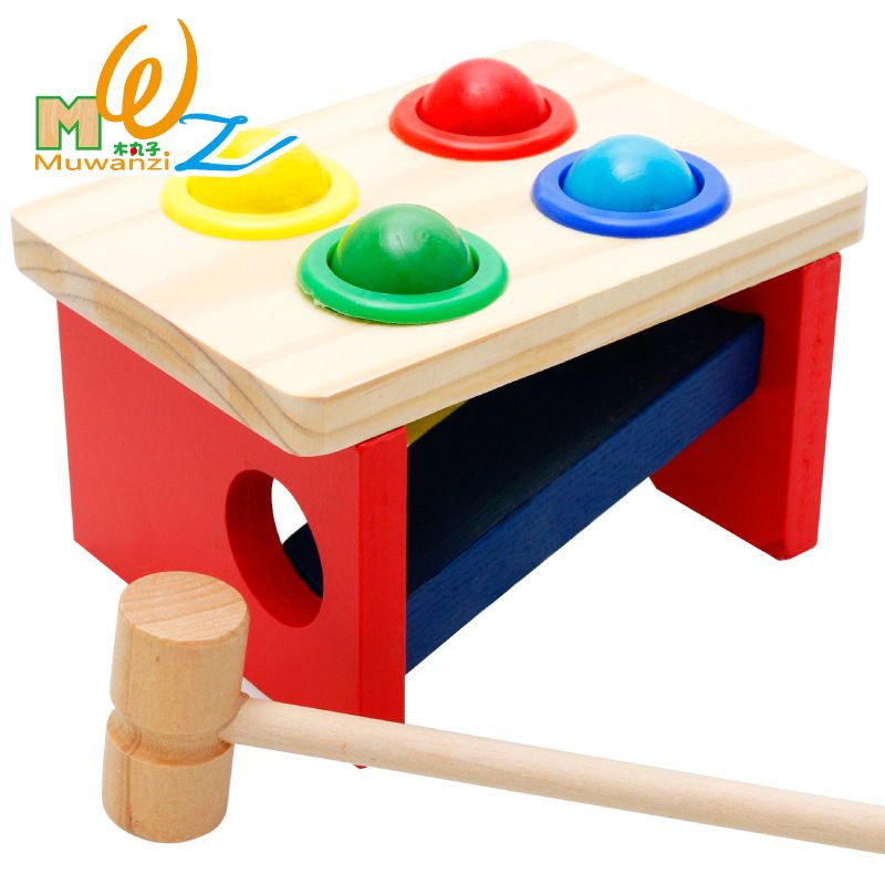 Wooden ball table for children's intelligence and early education, color-matched toys, factory direct sales