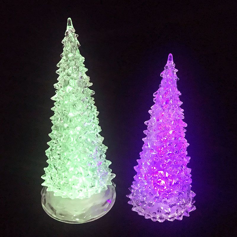亚克力圣诞树 发光玩具地摊夜市发光产品led七彩小夜灯圣诞节礼品