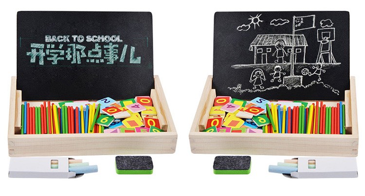 Wooden toys for learning to draw, doodling, writing, education through entertainment, parent-child games, early education, cognitive games, arithmetic ability development, multi-functional calculation learning box detail image 10