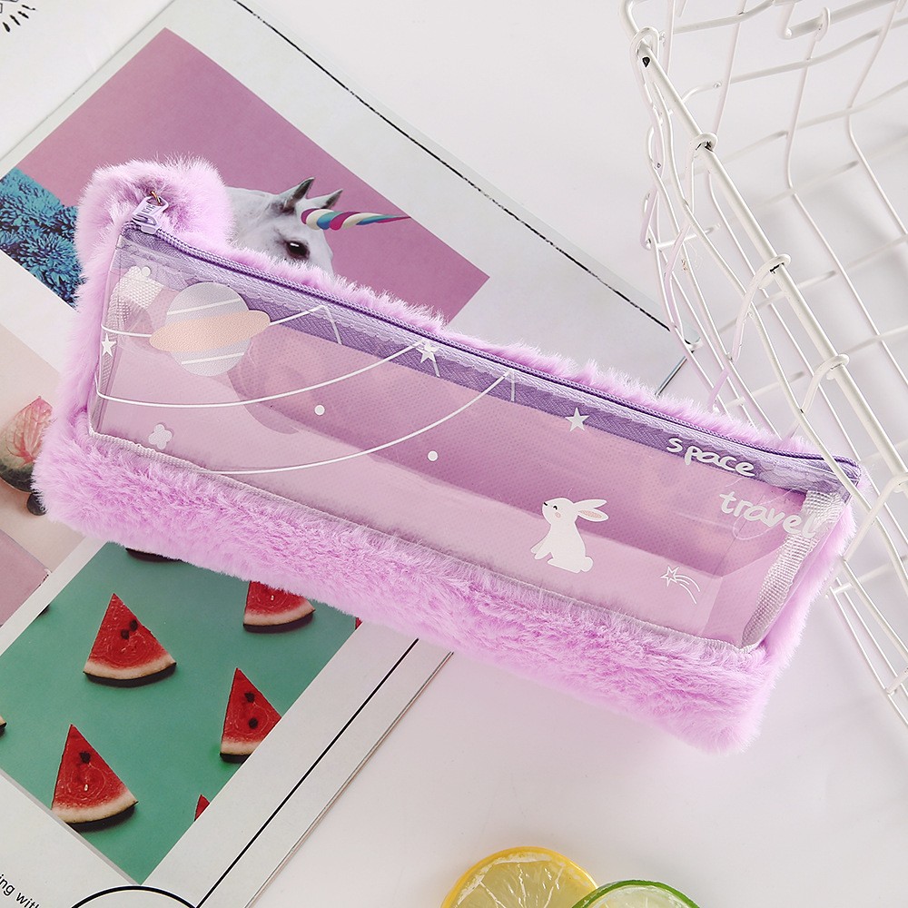 Factory Direct Sales, Creative And Popular Plush Planet Rabbit Pen Case, New Type Of Storage Stationery Box For Primary And Secondary School Students undefined