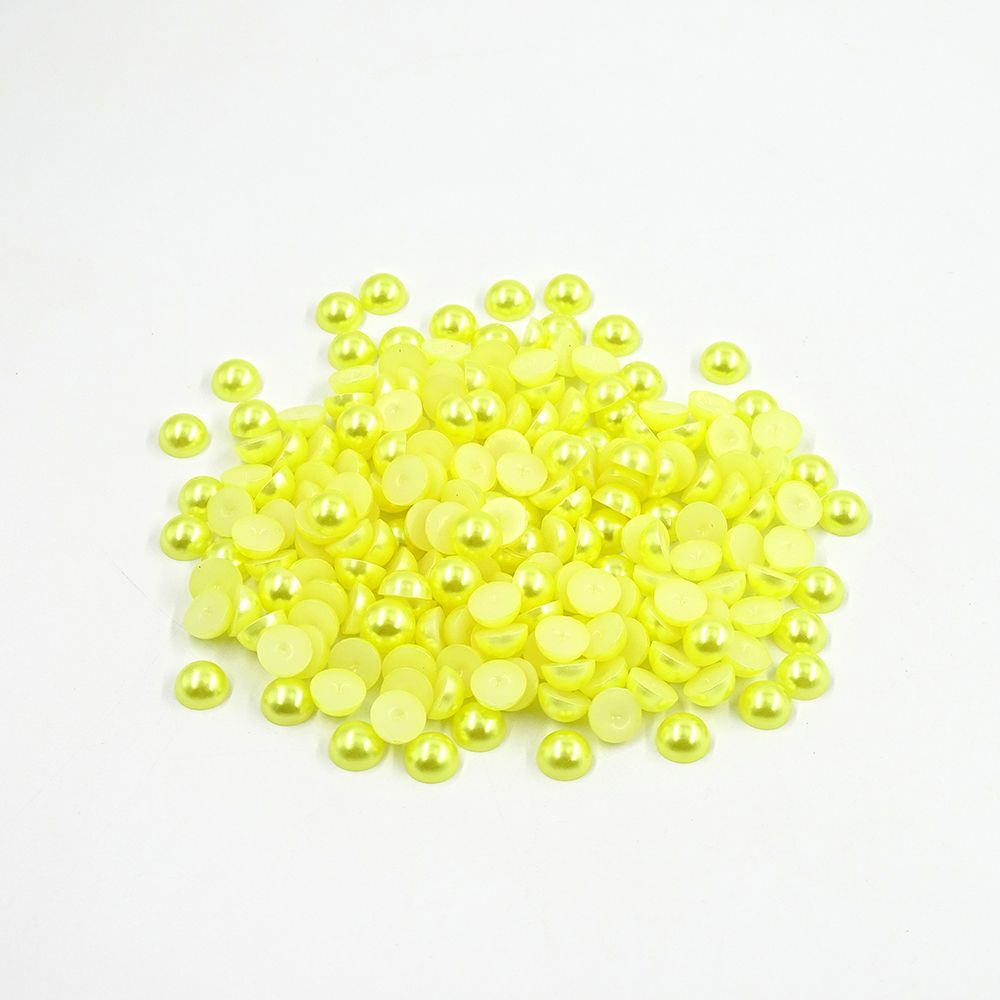 【 In Stock 】ABS semi-circular imitation pearl 10mm, 2000 pieces per pack in stock, with a variety of colors available
