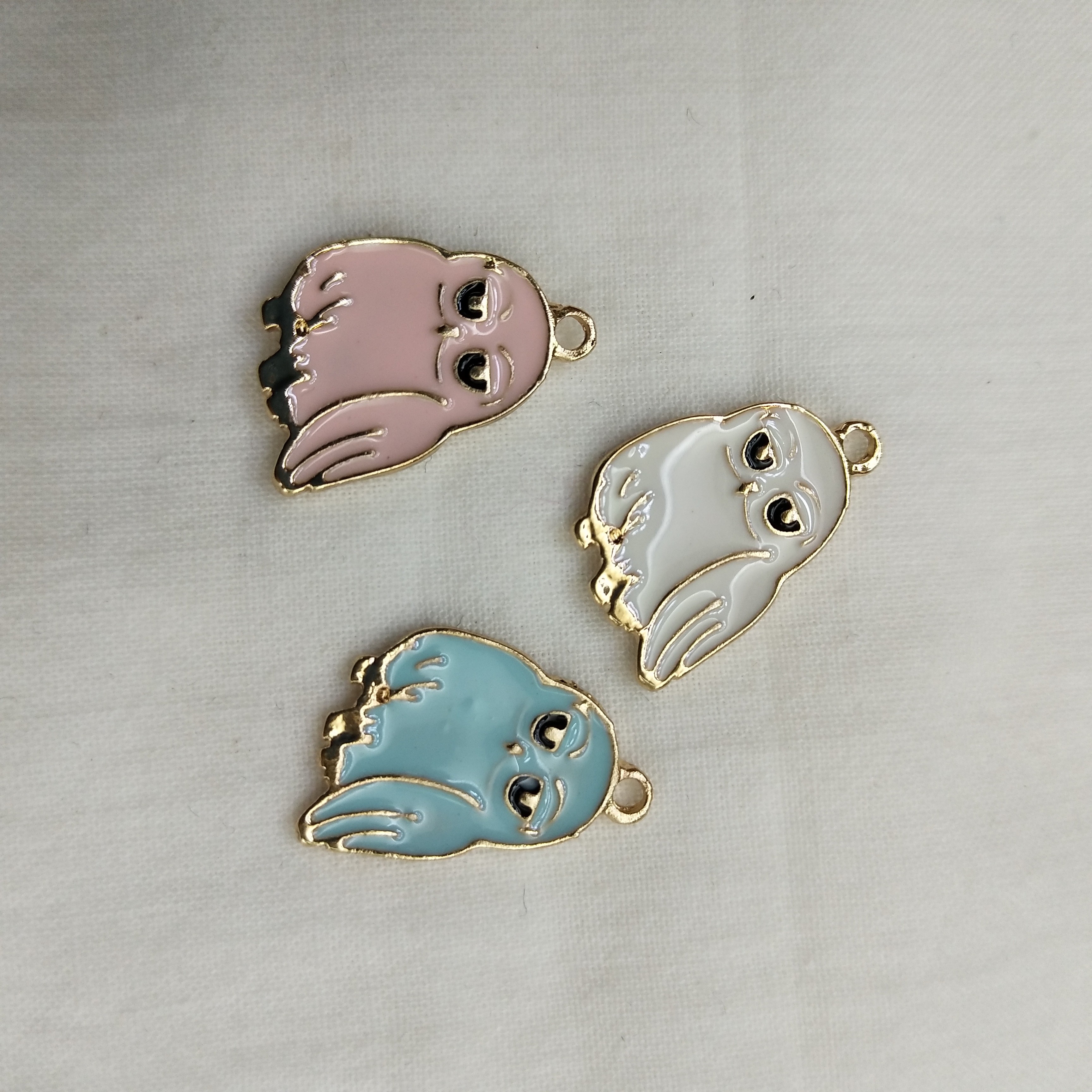 DIY handcrafted jewelry accessories: Alloy, simple single oil-dripping cartoon pendant, decorative earrings (100ps per pack), animals, birds, owls detail image 2