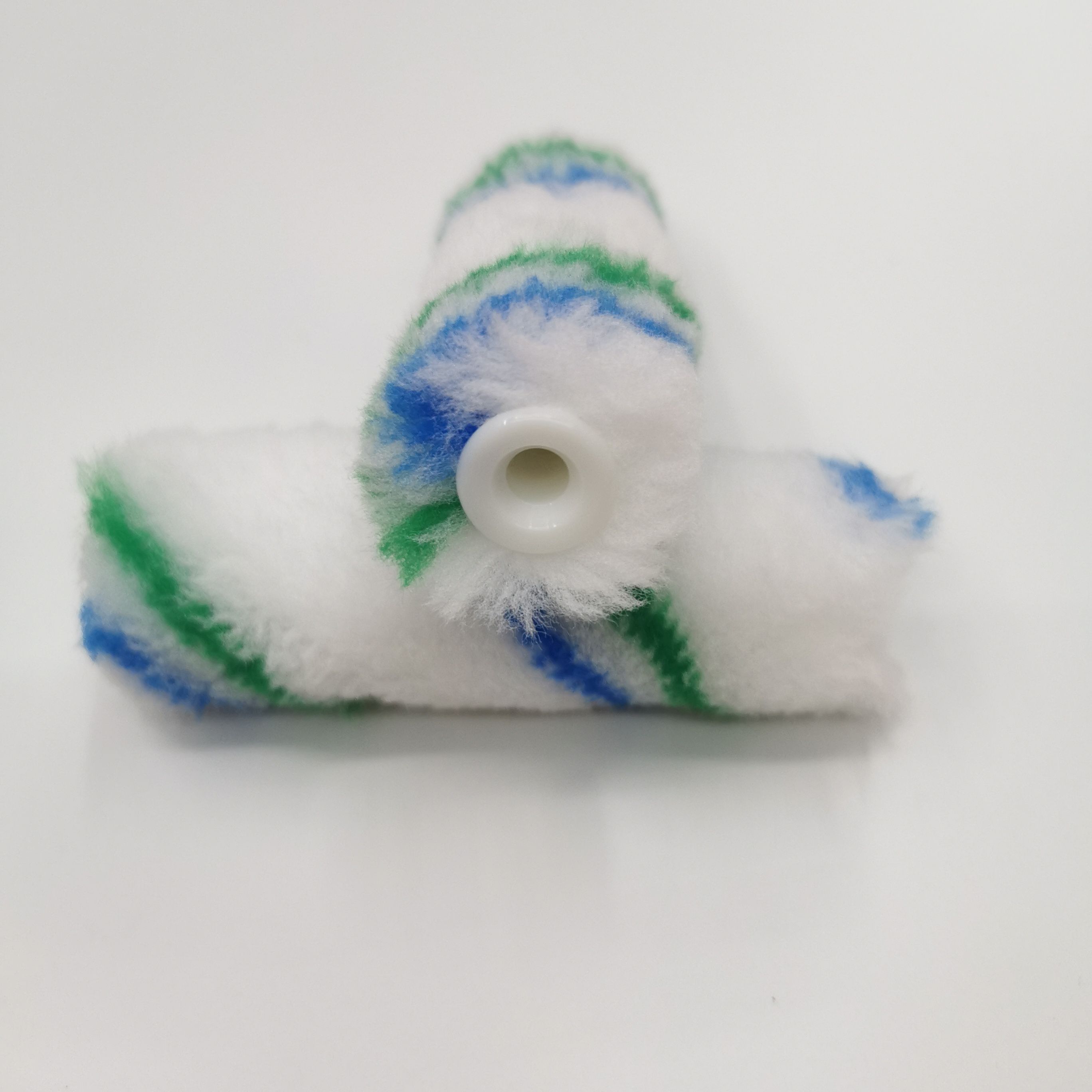 Mini small bristle sleeve, 4-inch thumb roller bristle sleeve, wall painting tool, no blind spot roller, one bristle sleeve, blue and green strips, customizable in various specifications and colors Item Picture