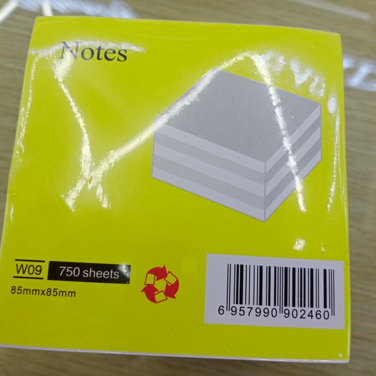 Vacuum-formed 750 sheets of sticky note paper