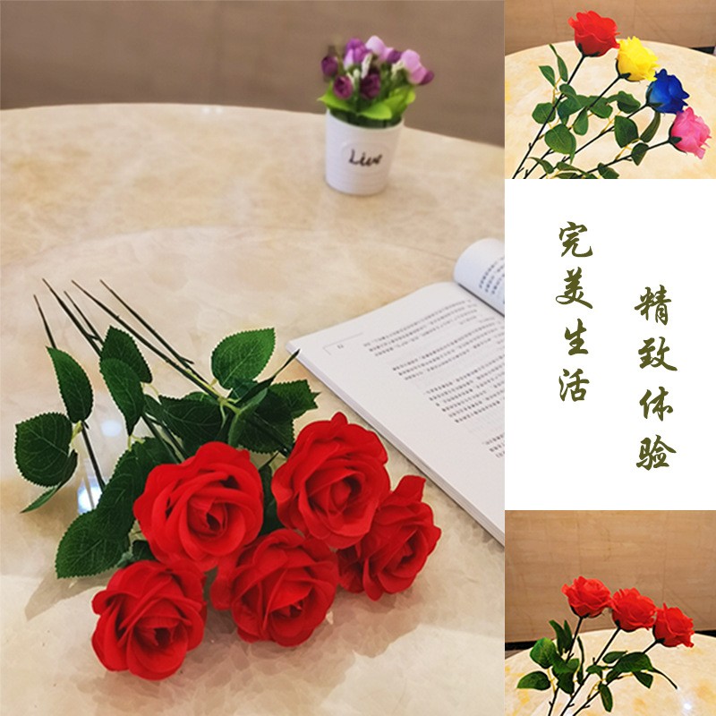 仿真玫瑰花假花装饰花布置婚庆墙背景墙人造假花详情图6