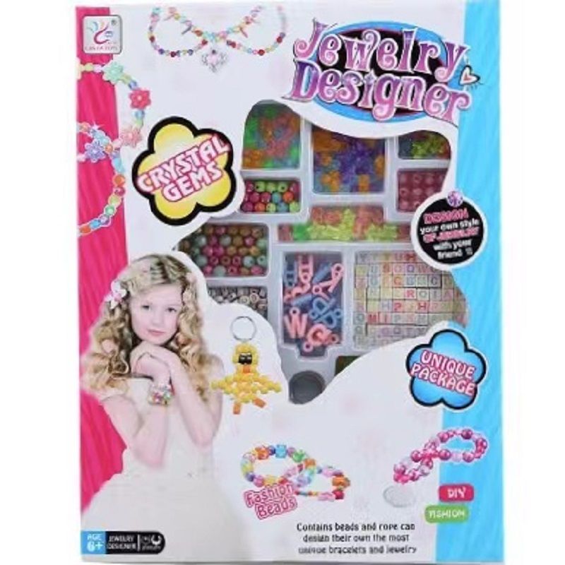 SH077043儿童diy手工串珠套盒 女孩手链项链材料益智玩具厂家热销