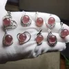 "Bright crystal jewelry natural strawberry crystal pendant, exquisite design, set in international standard 925 sterling silver!" details Picture