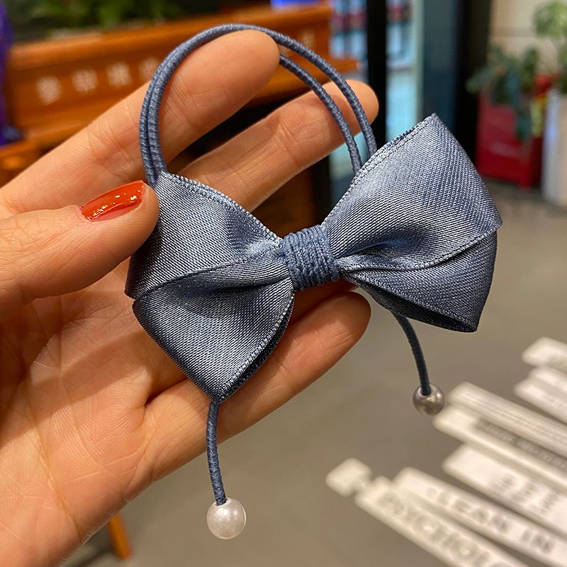 纯色碎花波点布艺大肠发圈韩版ins风简约格子字母千鸟格发绳皮筋