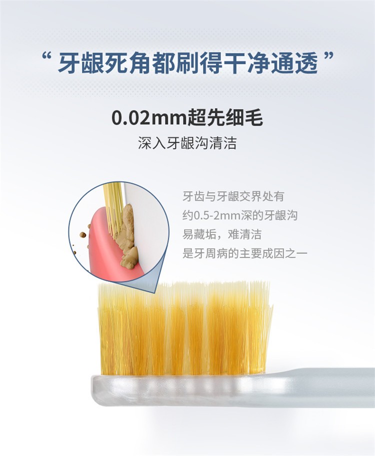 Baishihui Toothbrush (Wide-headed soft-bristled B8004-7R-80) detail image 3
